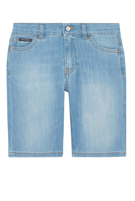 Adjustable Denim Shorts